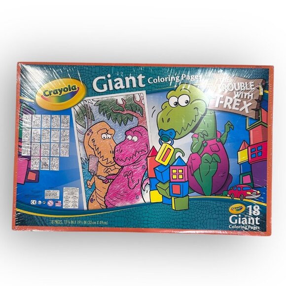 Melissa & Doug 10 Jumbo Triangular Crayons & Crayola Giant Coloring Pages Set - Picture 10 of 10